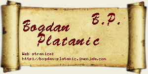 Bogdan Platanić vizit kartica